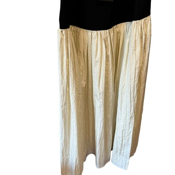 Target Future Collective Sleeveless Contrasting Knit Ankle Dress in Cream Black - Picture 10 of 10